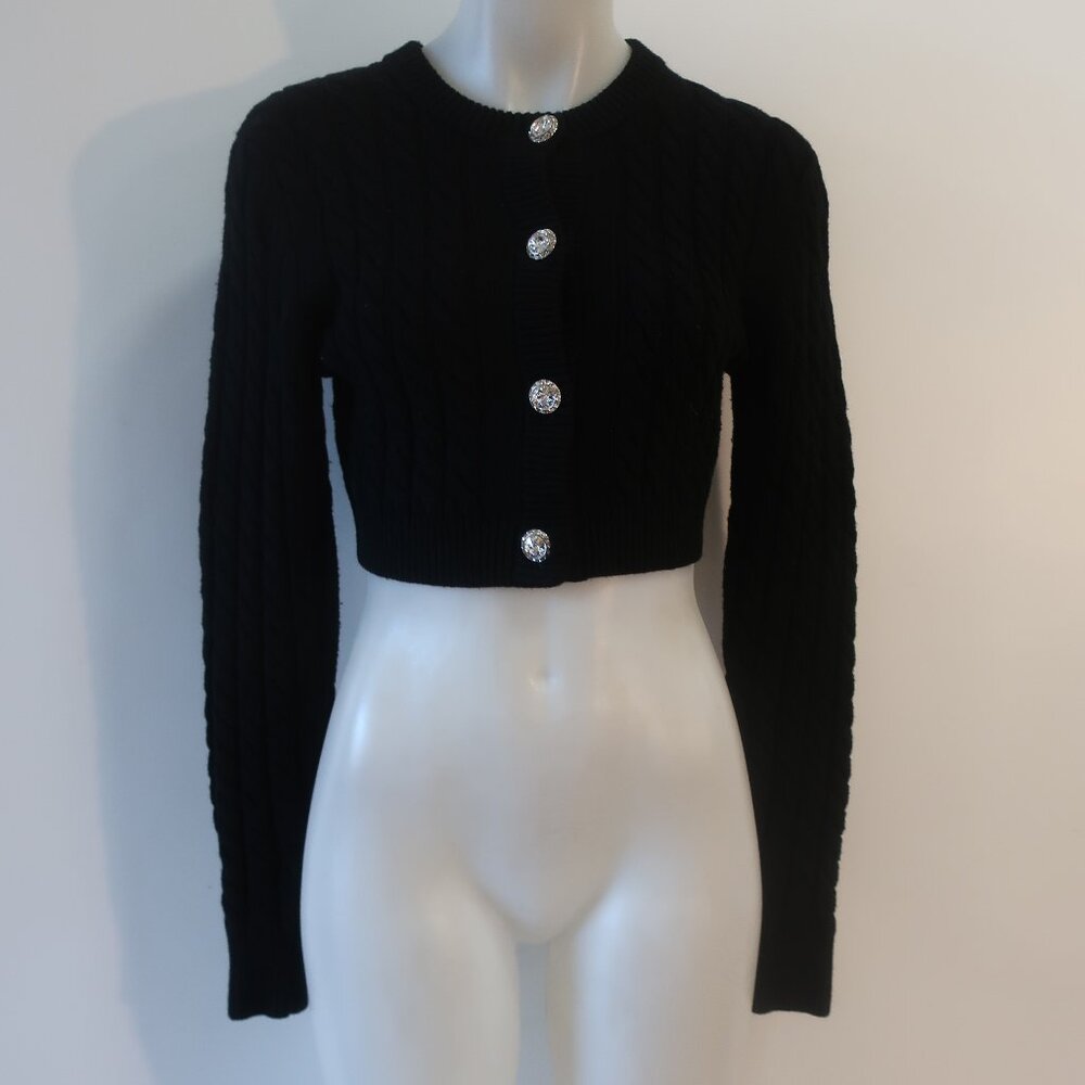 Womens Ronny Kobo BlackCardigan Sweater x S COLOR: BLACK SIZE:  X SMALL
